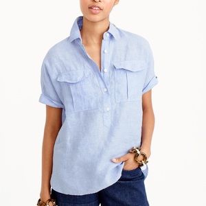 J. Crew Baird McNutt Irish Linen Pullover Shirt